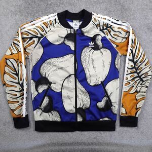 Adidas x Farm Rio Superstar Jacket Women's Medium SST Track Full Zip Cashews